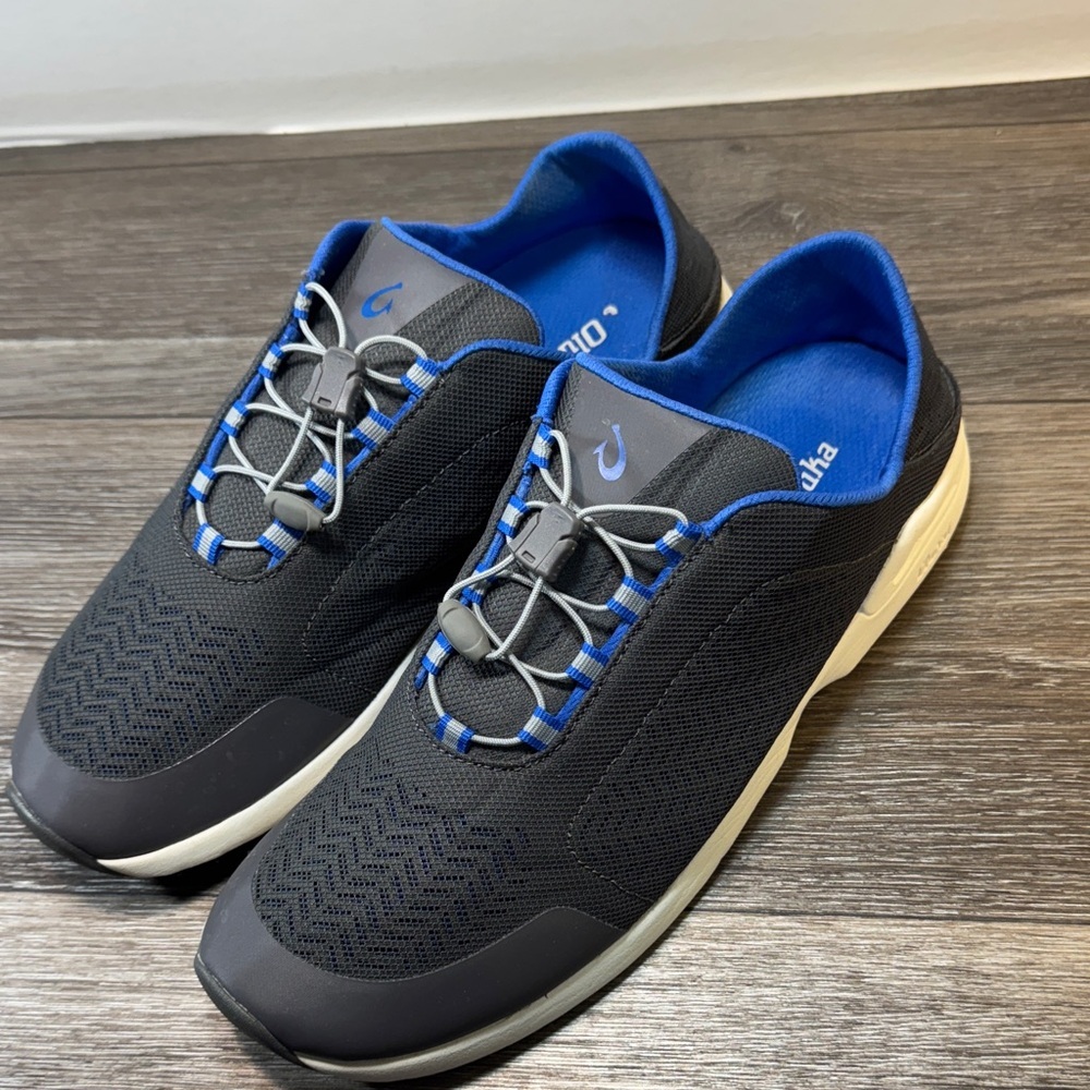 Olukai Gray and Blue Athletic Shoes men’s size 12 (s280) - Picture 2 of 10